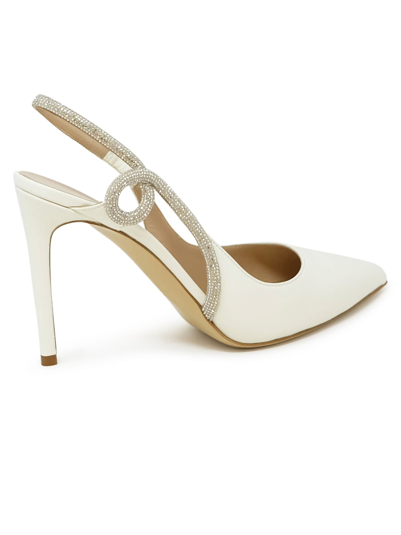 Ninalilou Cream Leather Pumps In Cream