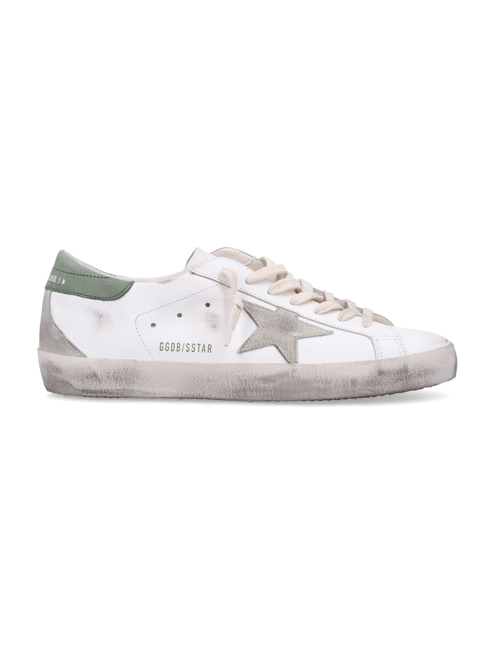 Golden Goose White Leather Sneakers In White/ice
