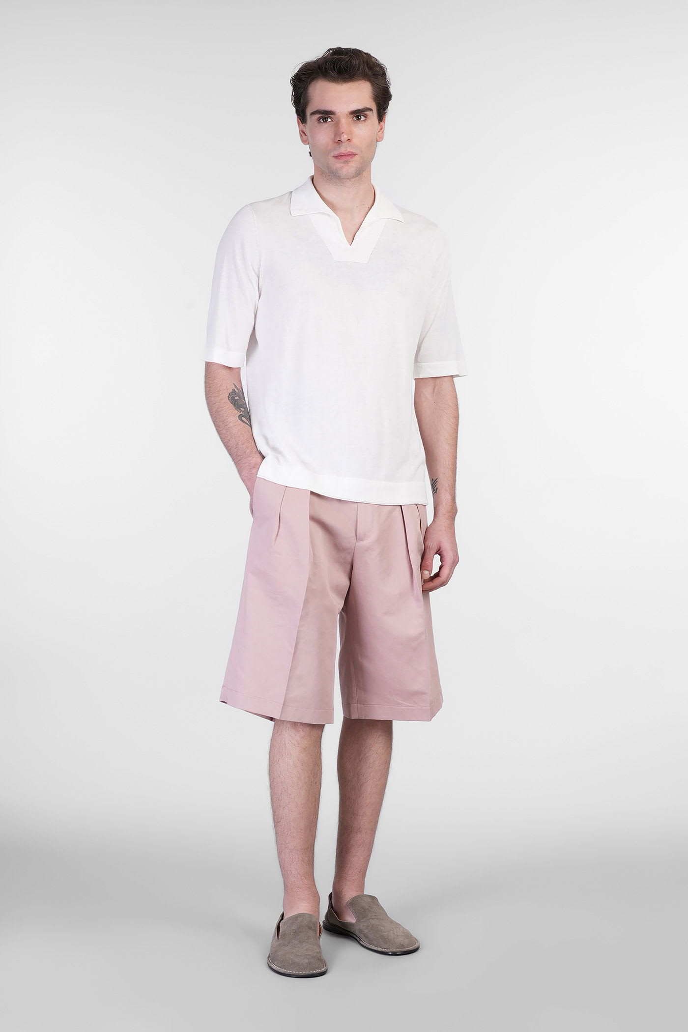 Briglia 1949 Bedfords Shorts In Rose-pink Cotton