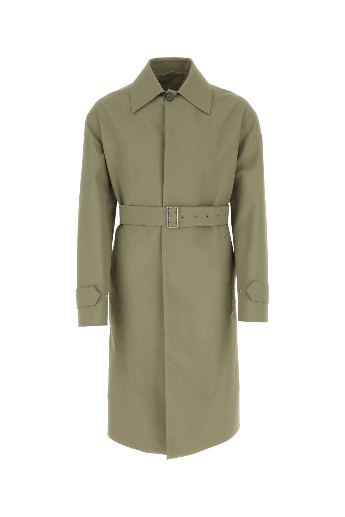 Army Green Cotton Trench Coat