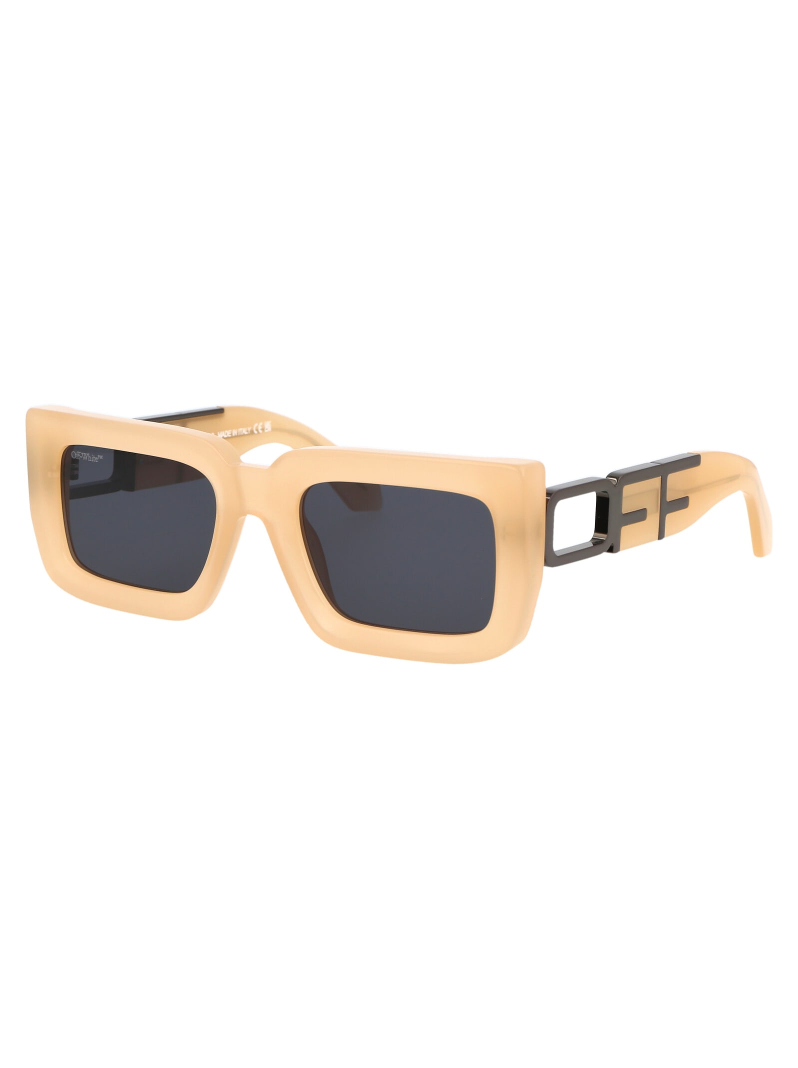 Shop Off-white Boston Sunglasses In 1707 Sand