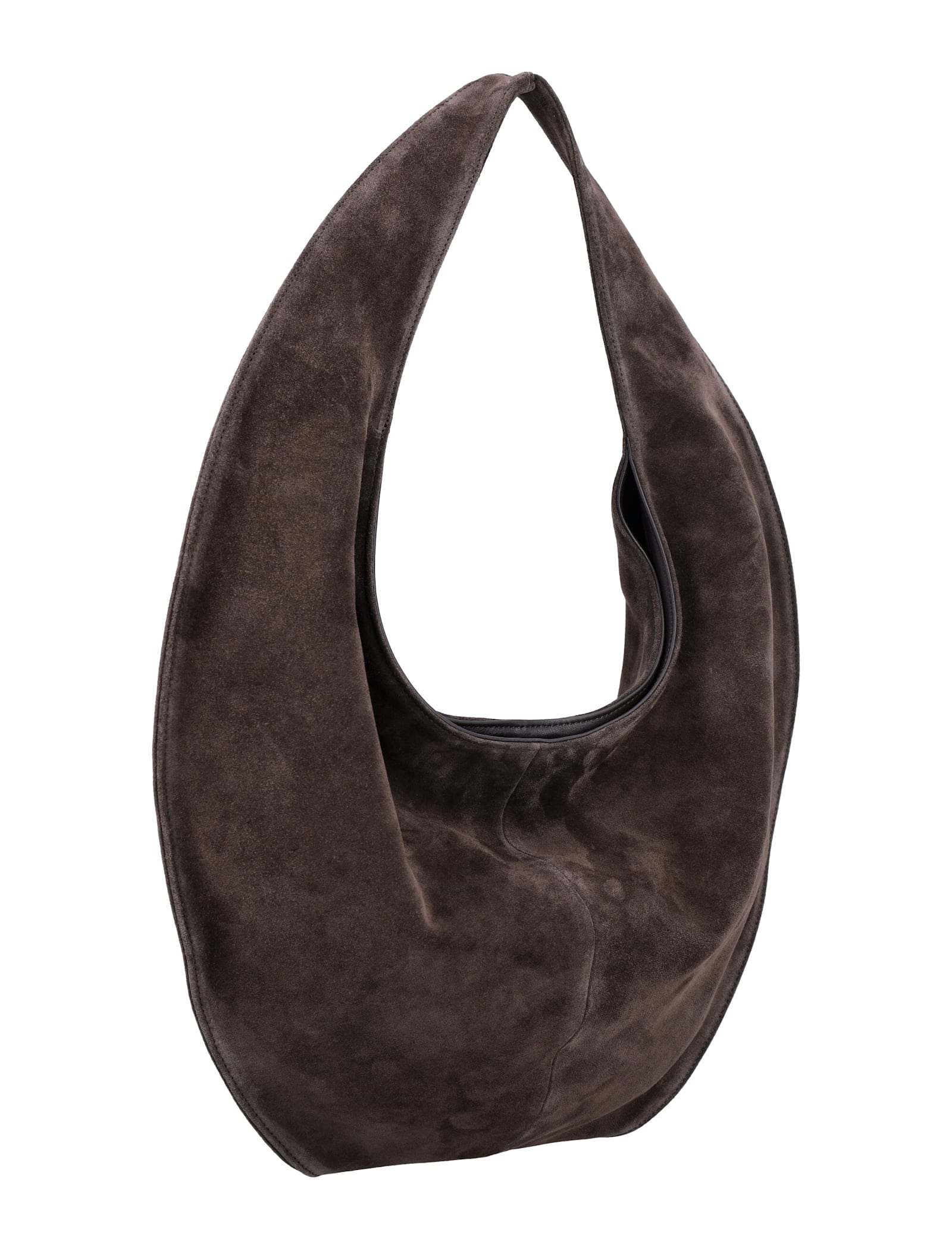 Maeden Market Tote Suede Leather Cocoa In Brown