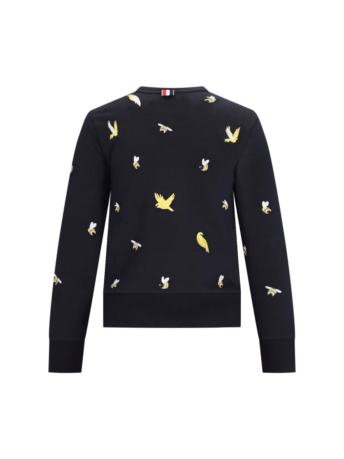 Shop Thom Browne Birds And Bees Crew Neck Sweatshirt In Blue