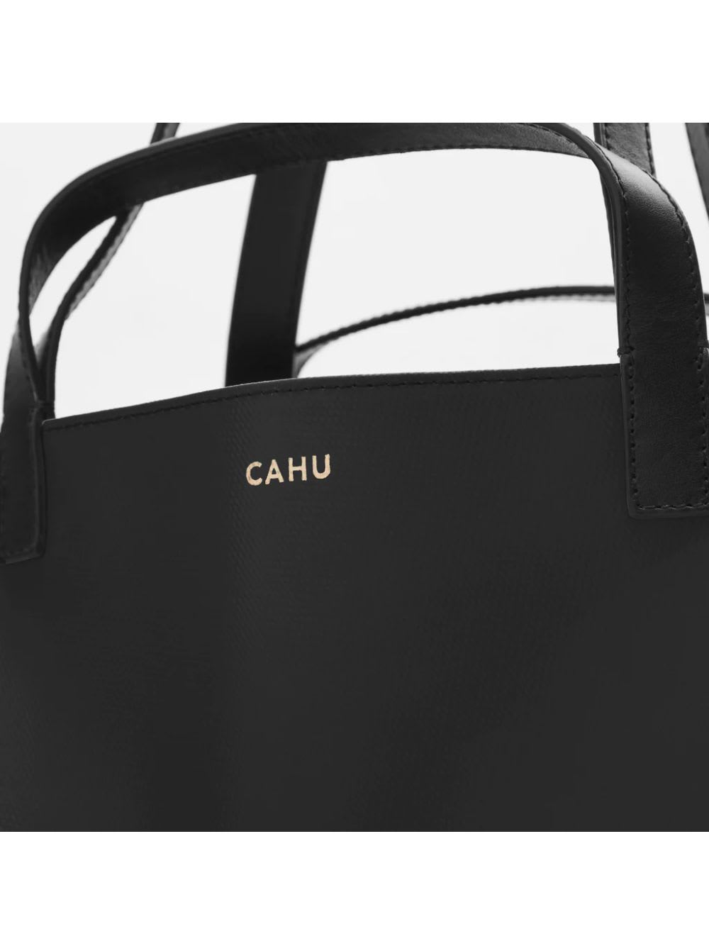 Shop Cahu Medium Nouvelle Collection Le Pratique With Zip Tote Bag In Black Black