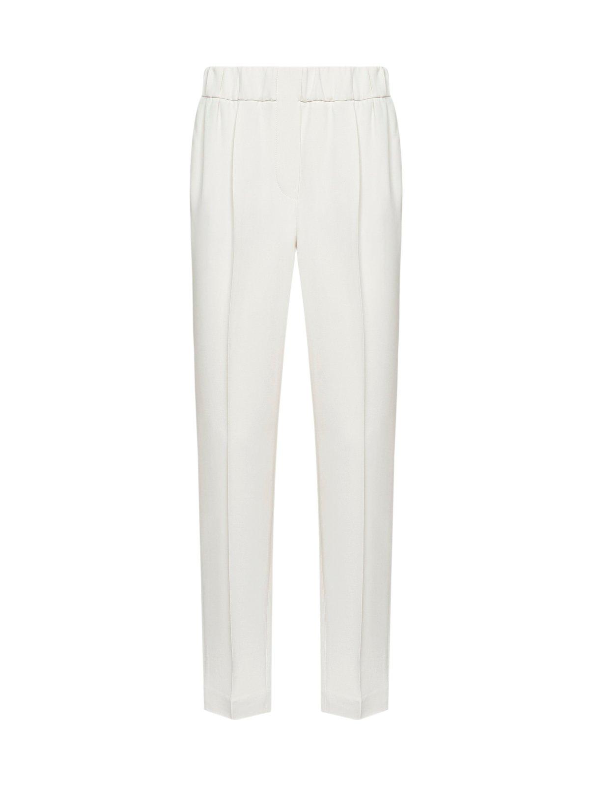BRUNELLO CUCINELLI ELASTIC WAIST CROPPED TROUSERS