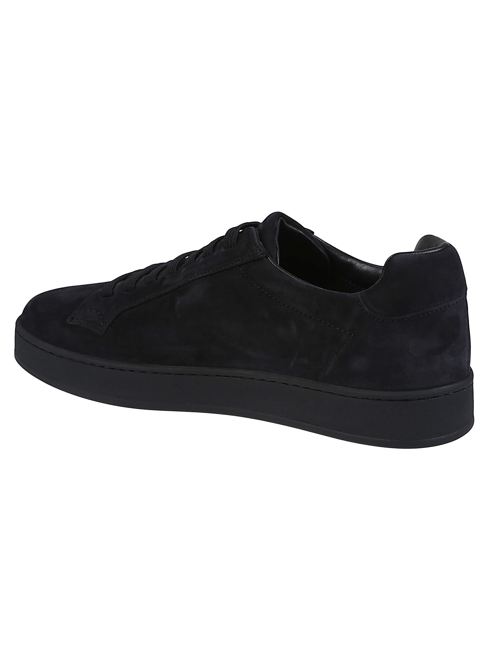 Church's Low Top Suede Finish Rubber Sole Sneakers In Black