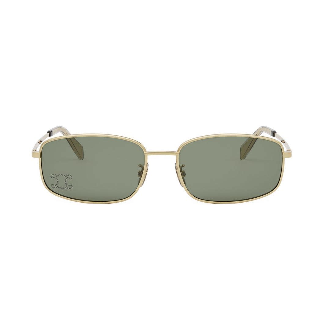 Shop Celine Sunglasses In Oro/verde