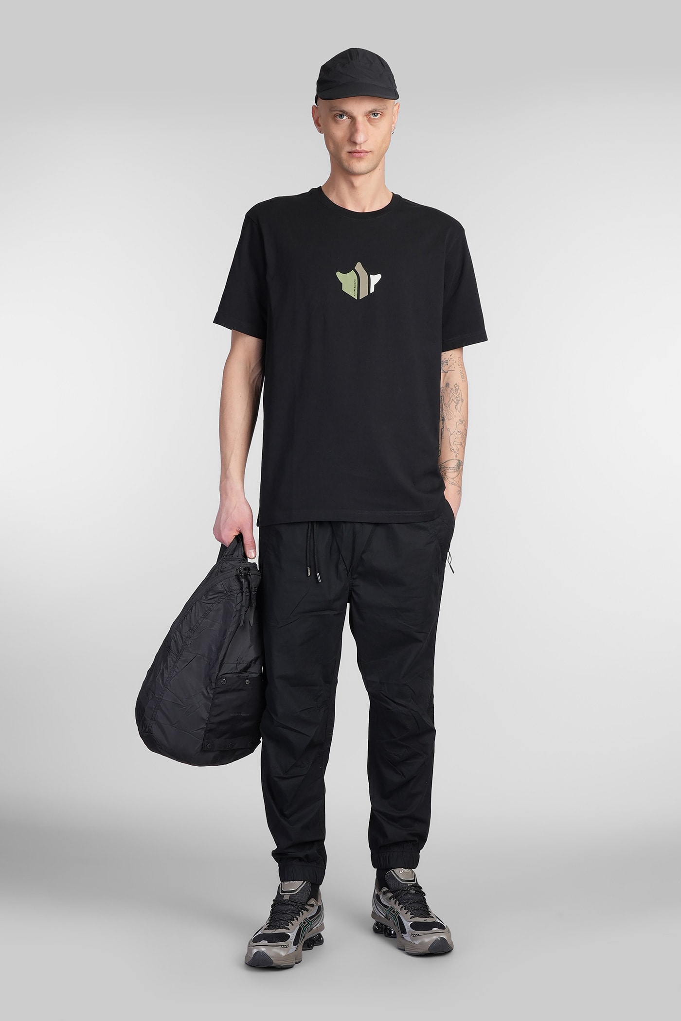 Maharishi T-shirt In Black Cotton In Black