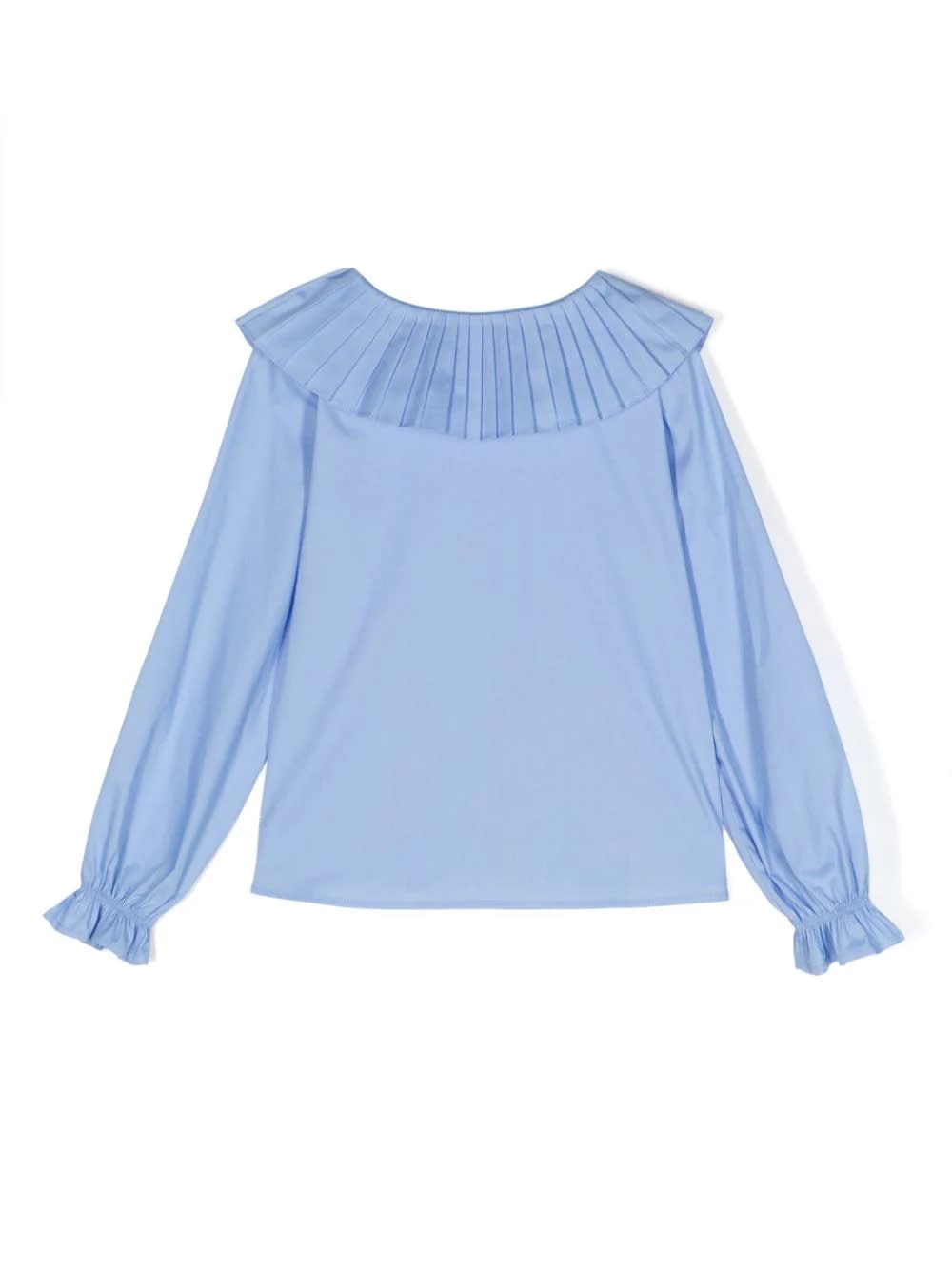 Shop Miss Grant Camicia Con Colletto Plissettato In Azzurra