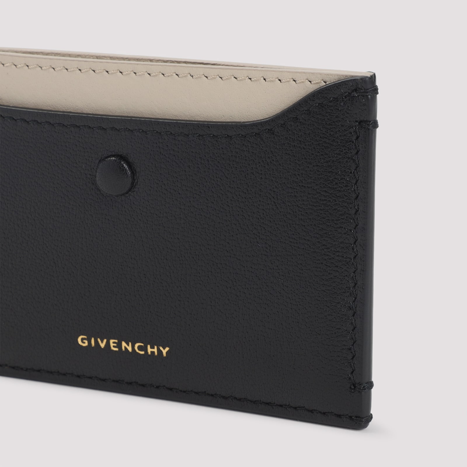 Givenchy Calf Leather Credit Card Case In Black