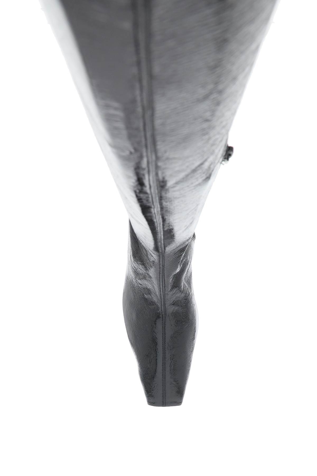 Courrèges Courreges Faux Patent Leather Boots Women In Black