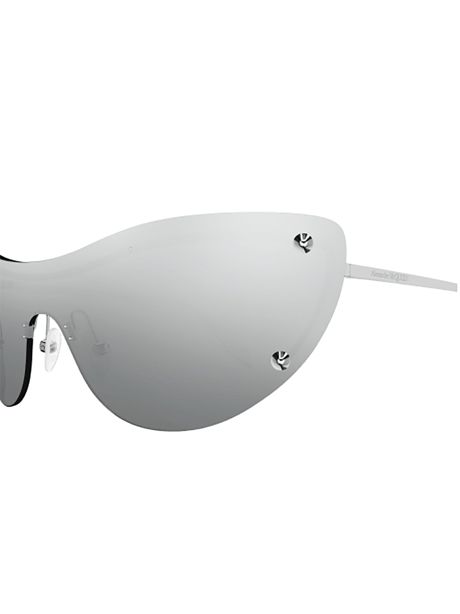 Shop Alexander Mcqueen Am0413s Sunglasses In Silver Silver Silver