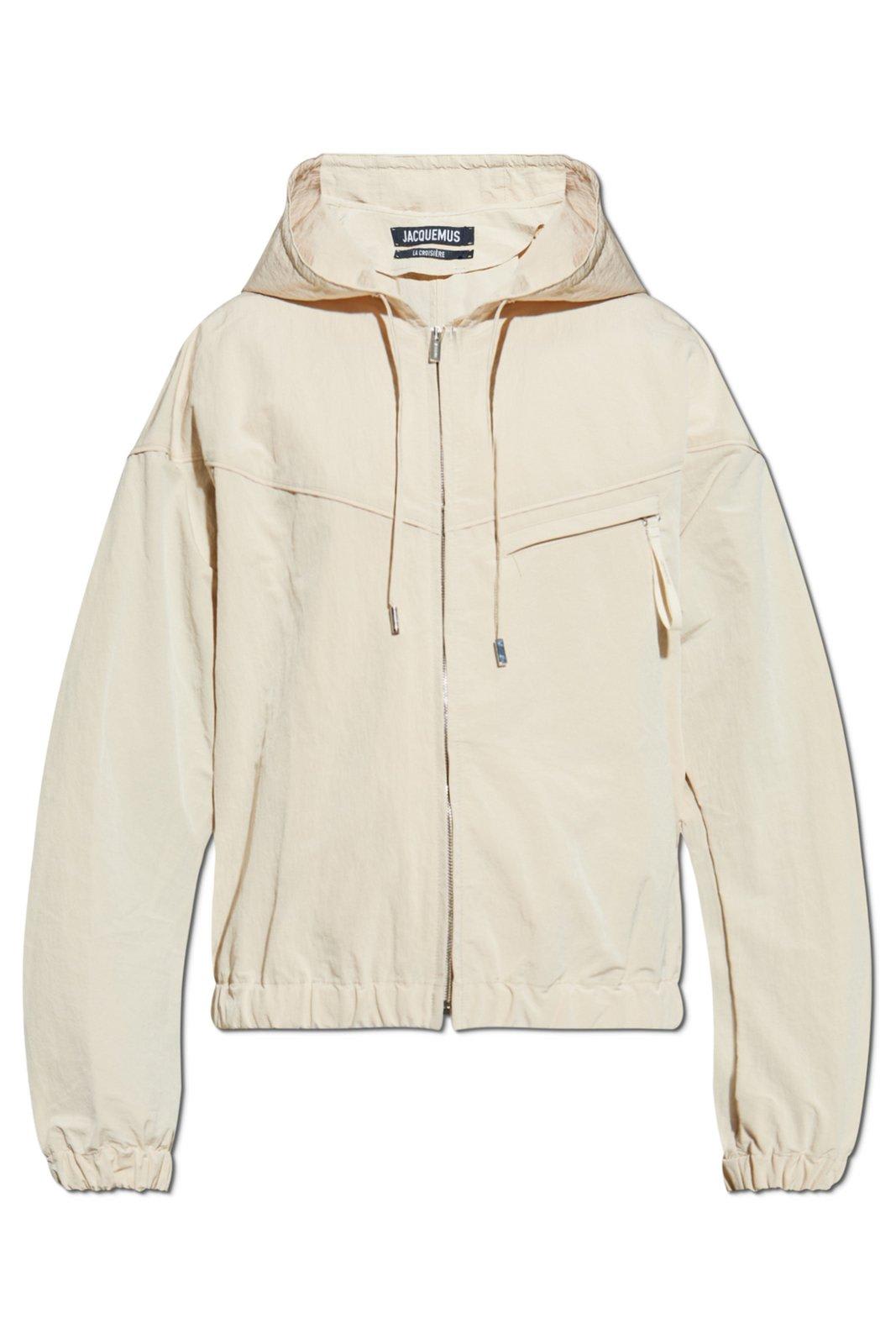 Jacquemus The Bateau Zip-up Windbreaker Jacket In Neutrals