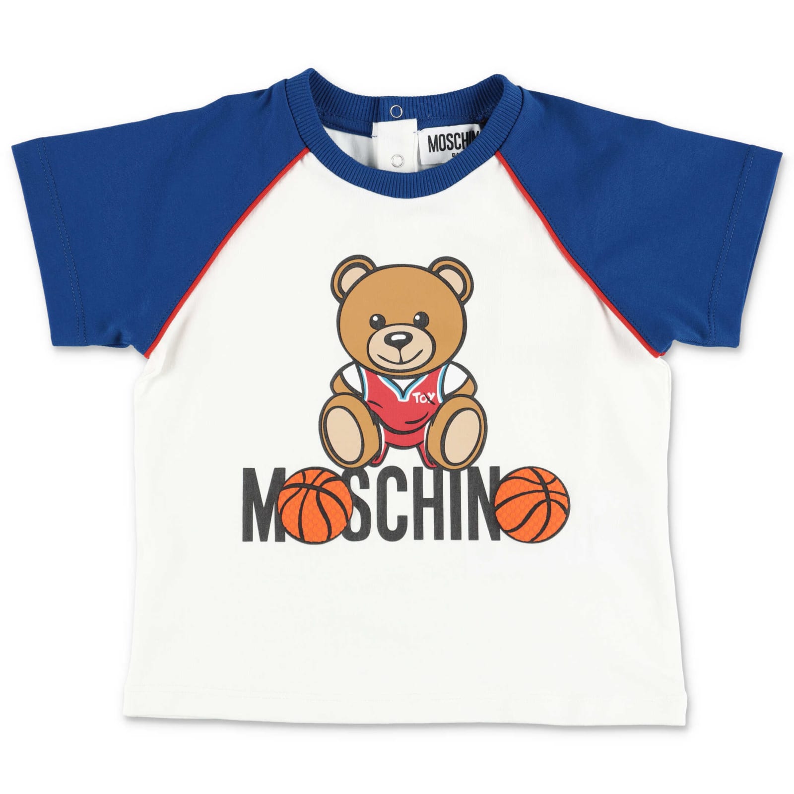 Moschino T-shirt Bianca Teddy Bear In Jersey Di Cotone