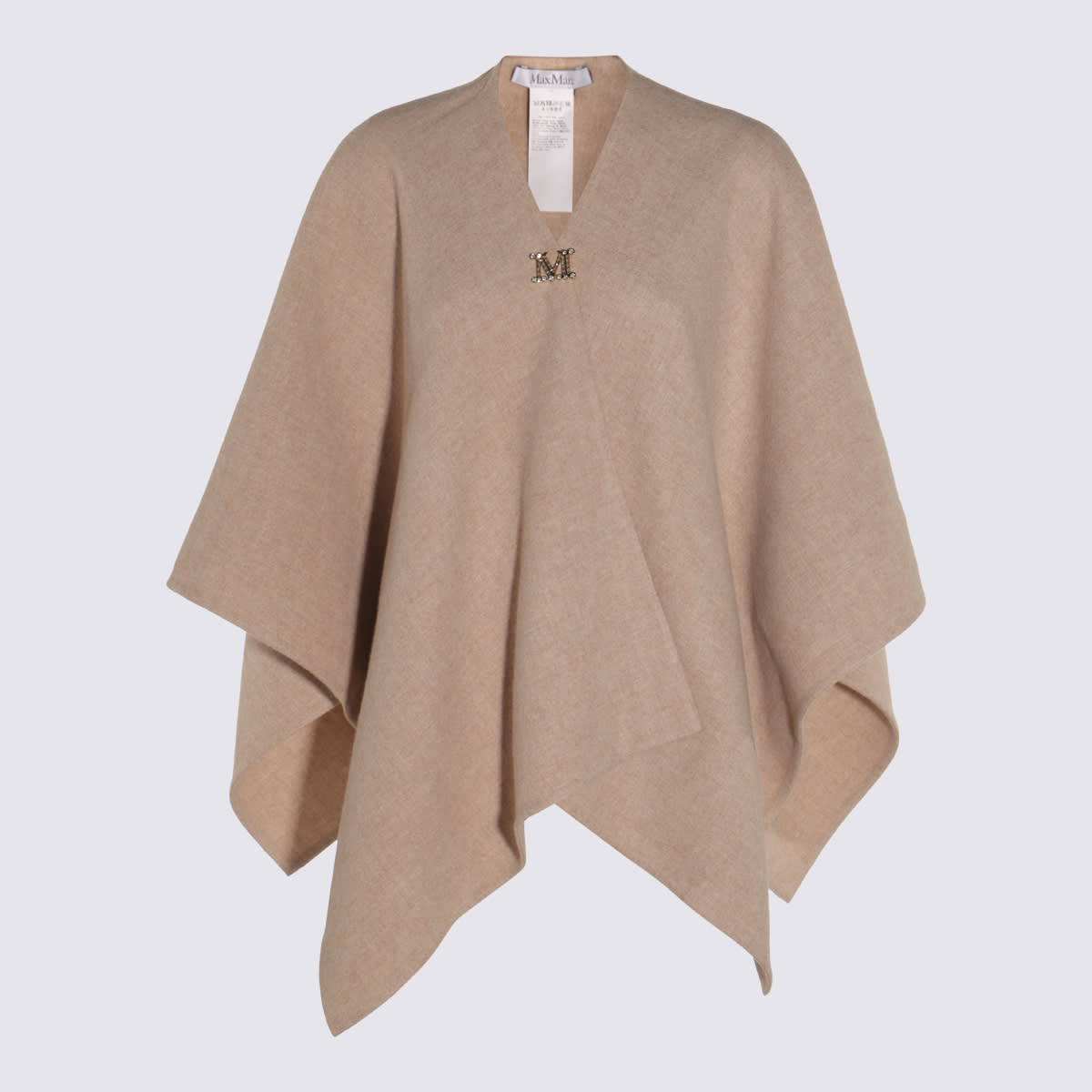 Max Mara Beige Serra Capes In Neutral