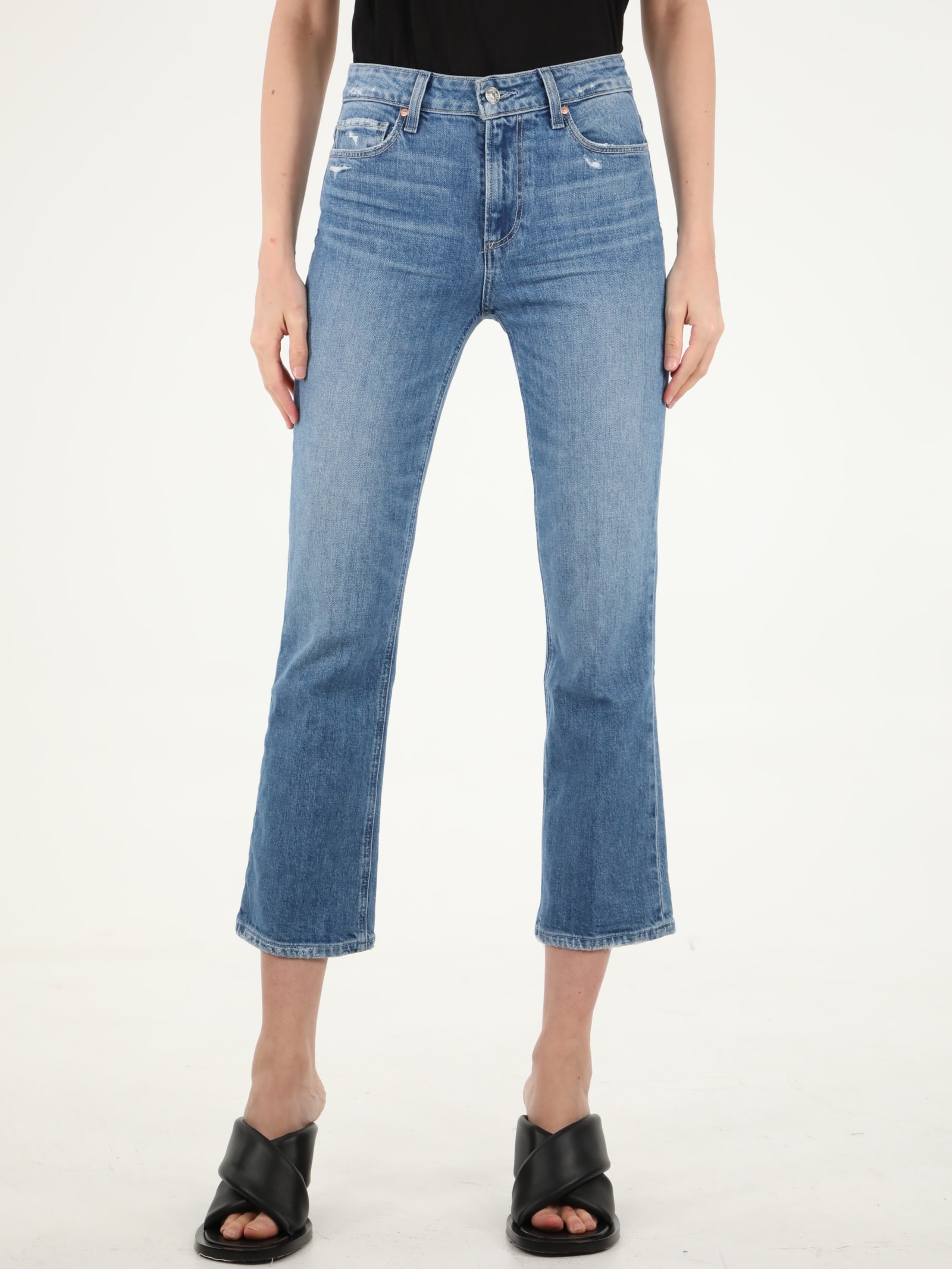 Cindy Straight-Leg Jeans with Raw Hem | Smart Closet