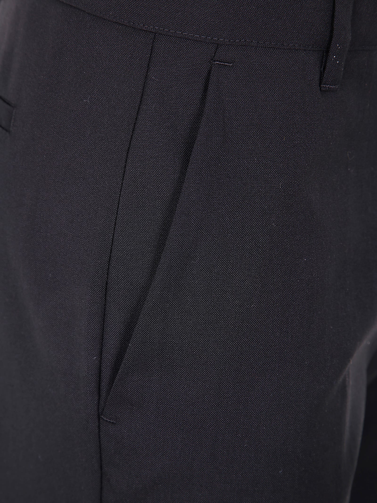 Shop Pinko Politik Wool Dyed Trousers In Limousine Black