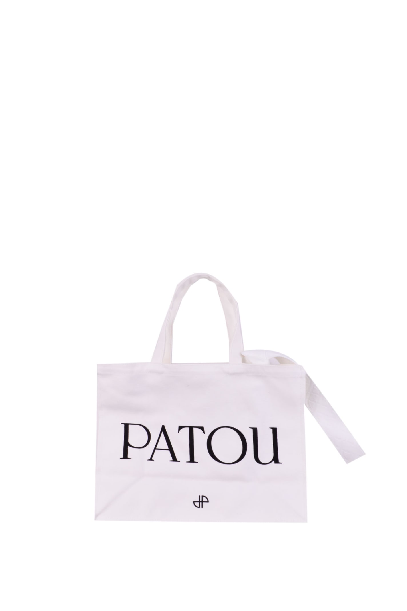 Shop Patou Cotton Tote Bag In White