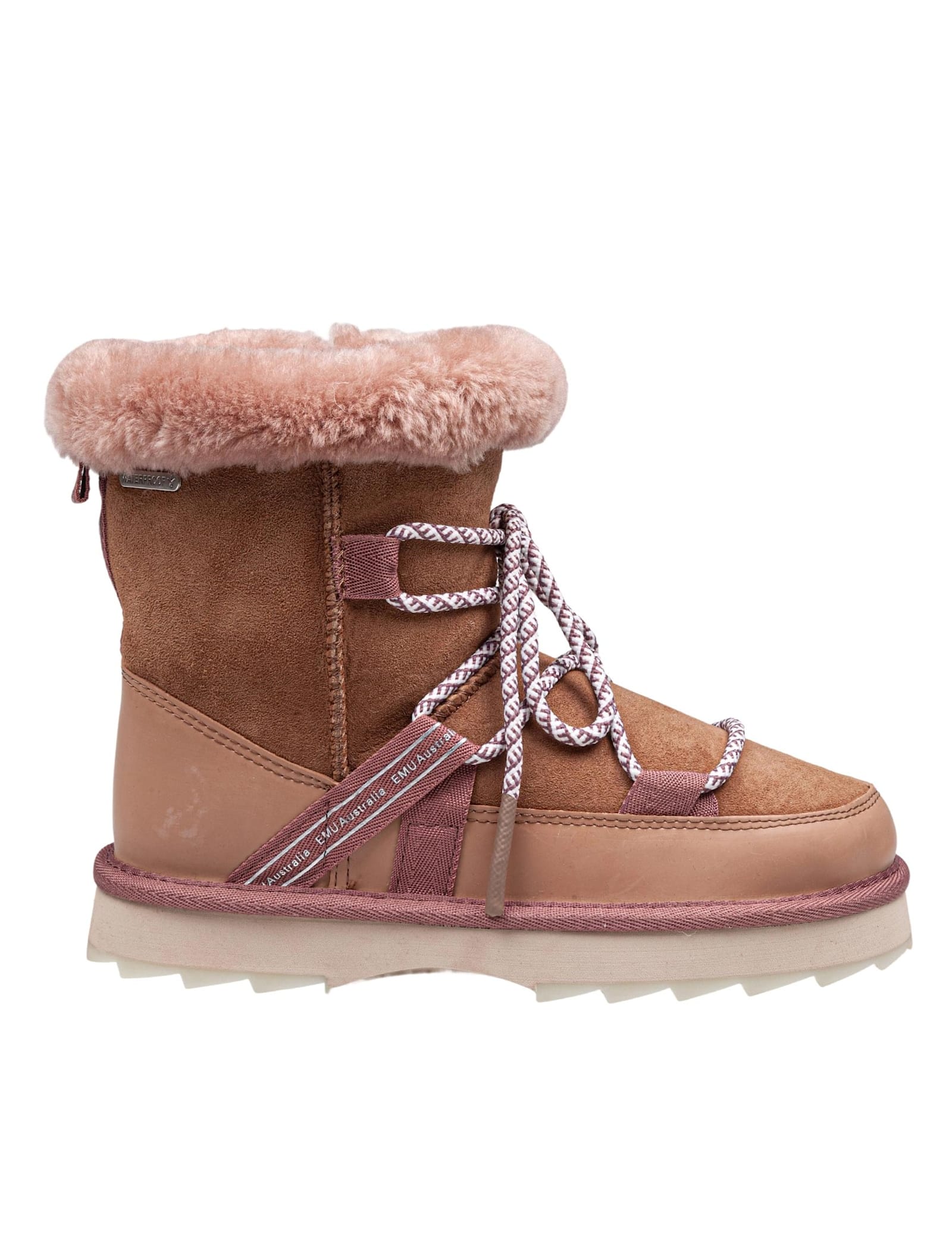 Blurred Sheepskin Boot In Camel Color