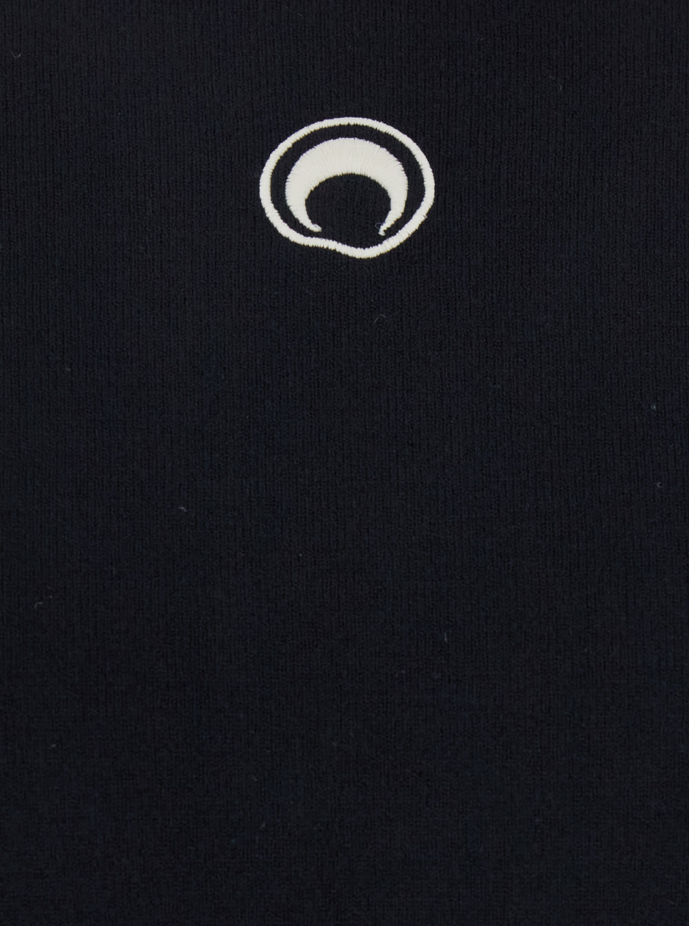 Marine Serre 'lune Logo' Crew Neck Sweater In Black