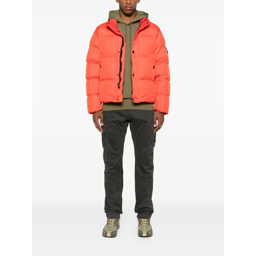 Stone Island Down Jacket In Lightweight Recycled Nylon Reps Jackets Red In Pink