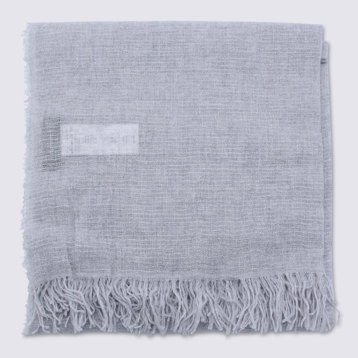 Fabiana Filippi Grey Wool Scarf In Gray