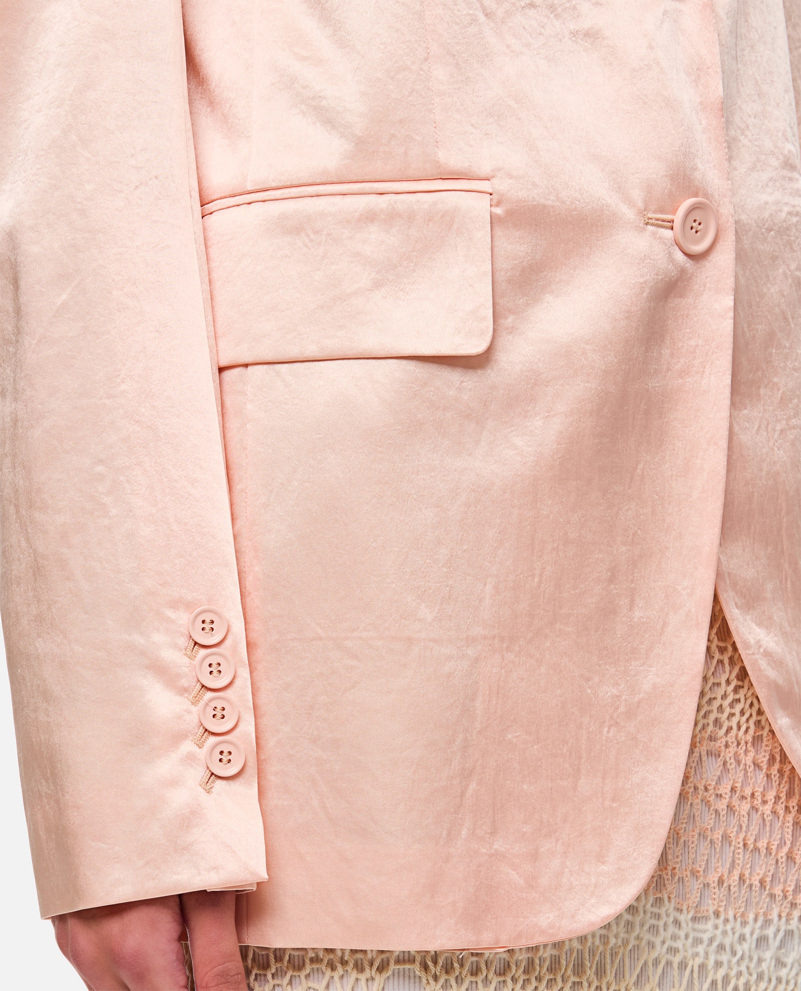 Shop Sportmax Volante Single-breasted Jacket In Blush Pink