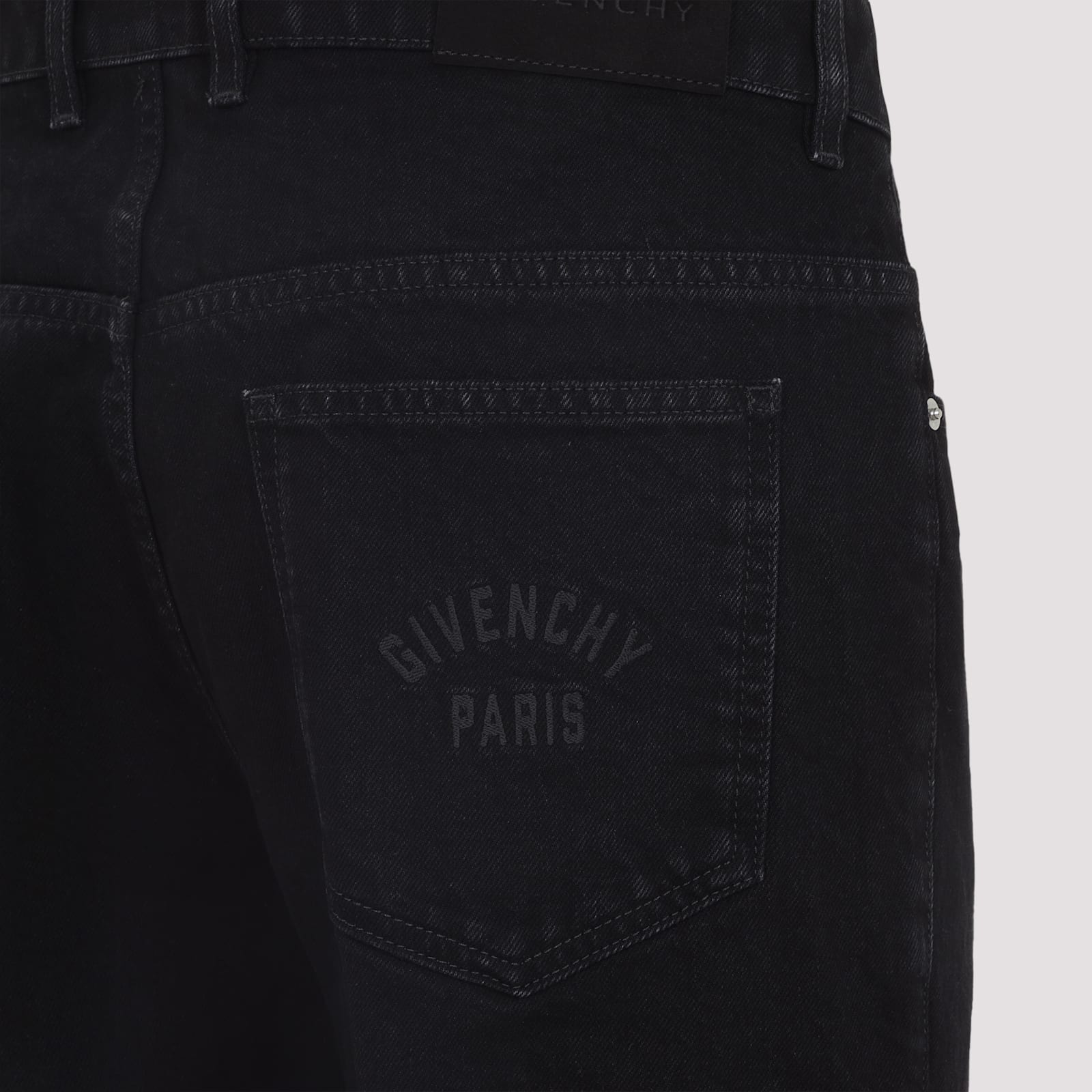 Givenchy Straight-leg Cotton Blend Trousers With Subtle Branding In Black