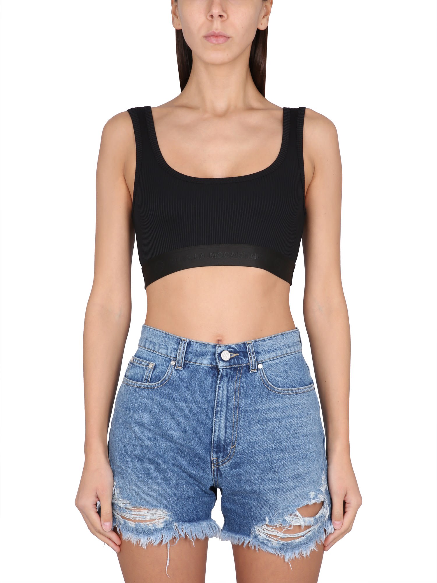 Stella McCartney Crop Top With Ribbon S Wave