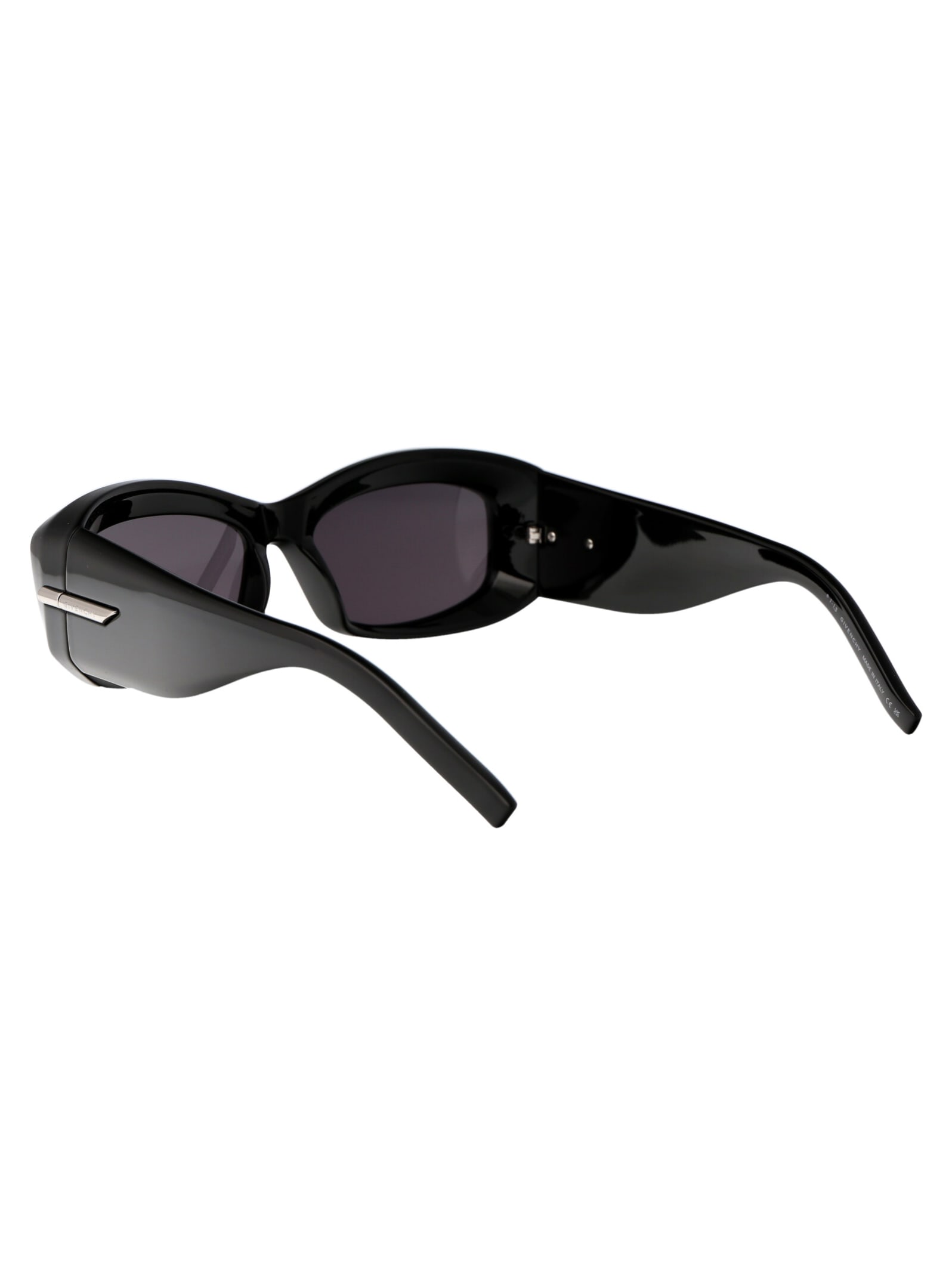 Shop Givenchy G180 Sunglasses In 01a Shiny Black / Smoke