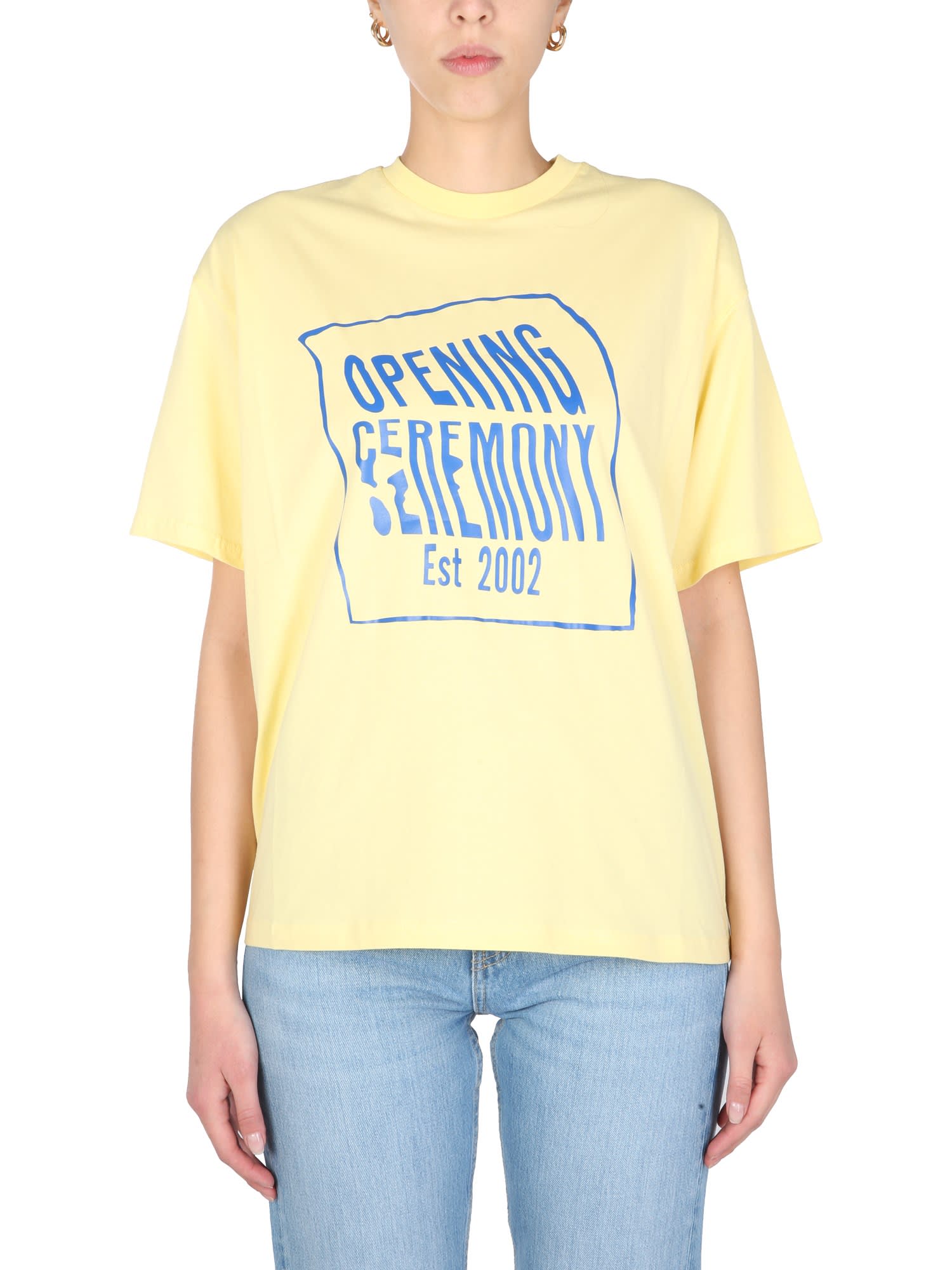 OPENING CEREMONY T-SHIRT WITH LOGO PRINT,YWAA010 S21JER0011747