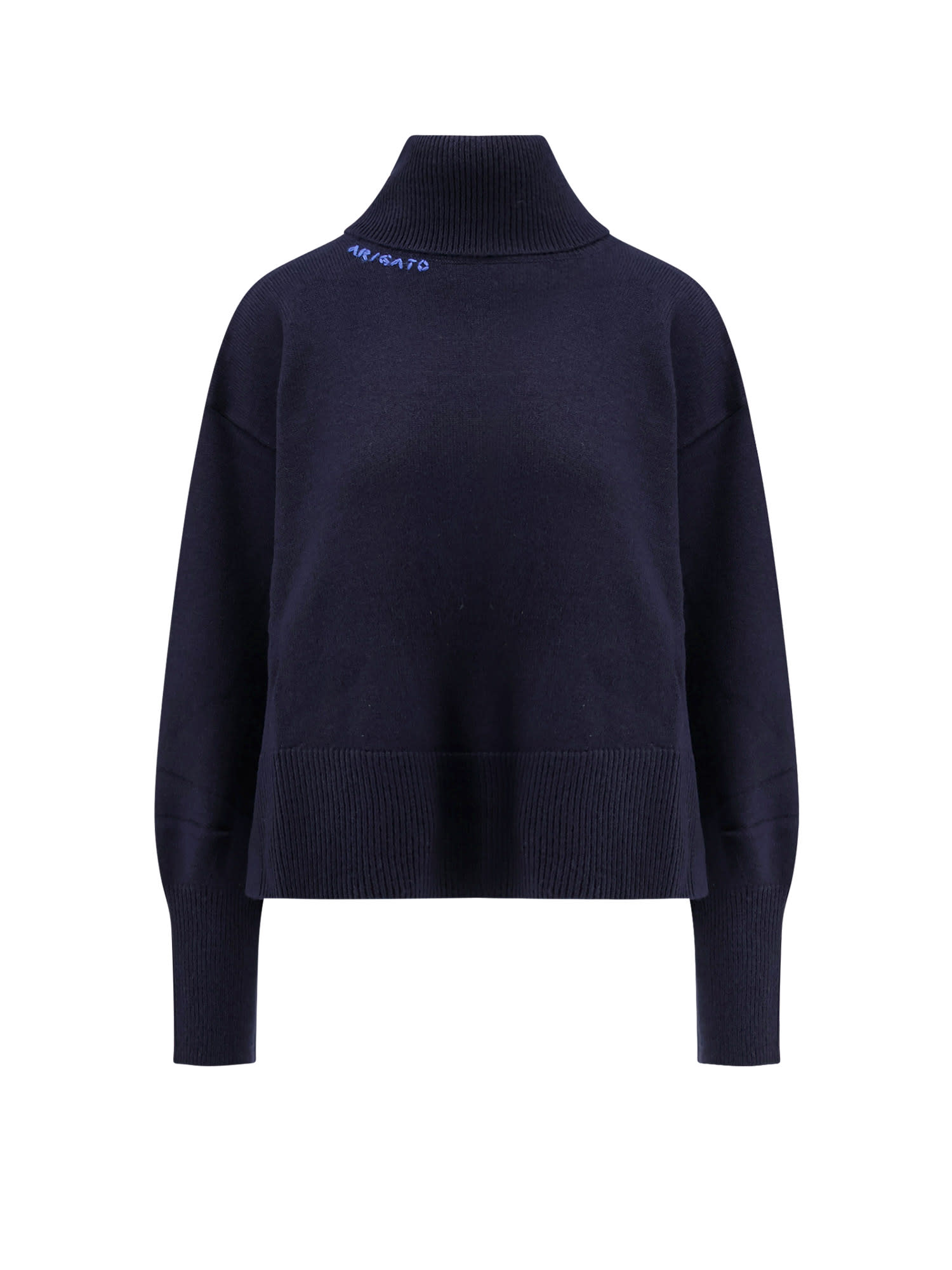 Axel Arigato Wool Blend Turtleneck Sweater In Blue
