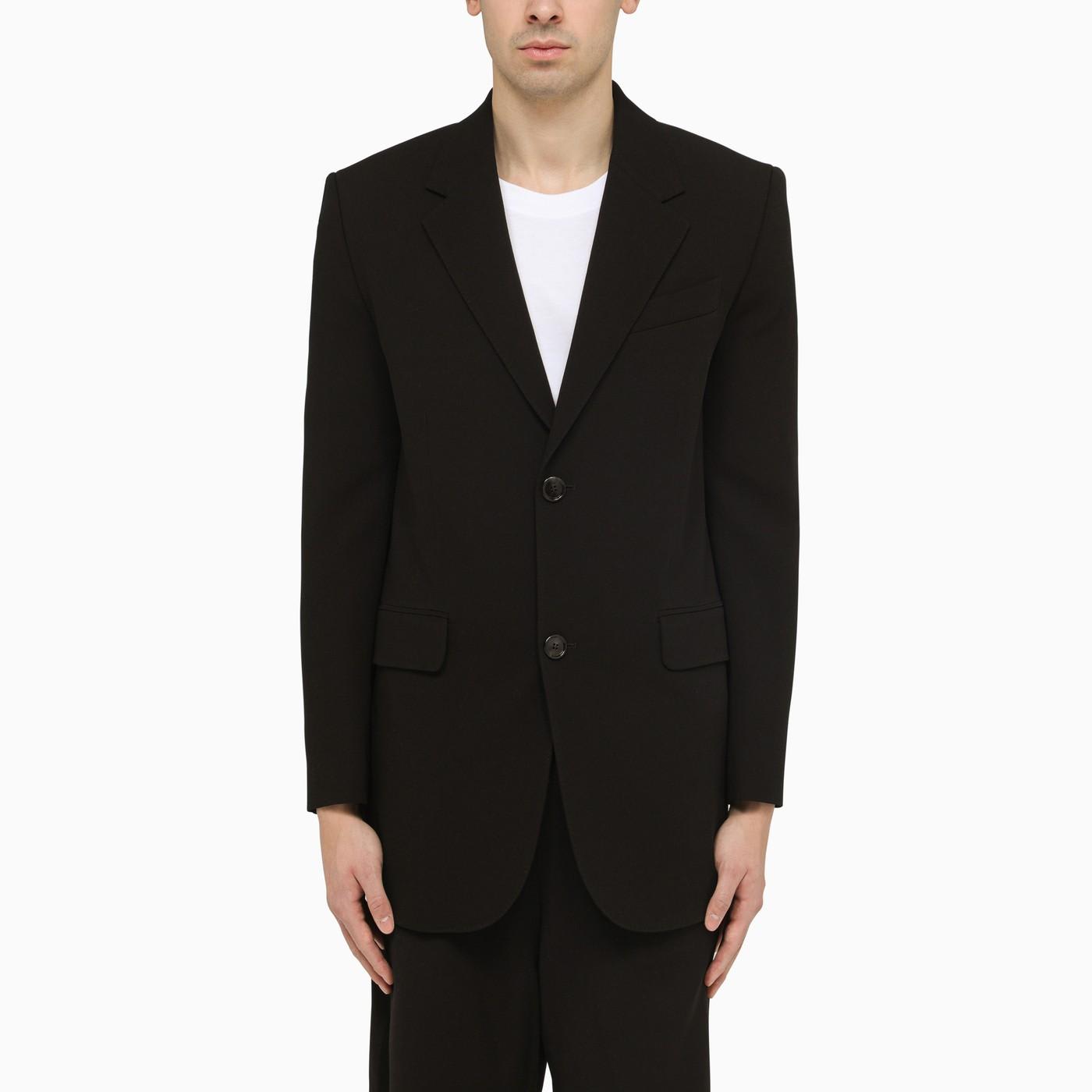Black Wool Single-breasted Jacket