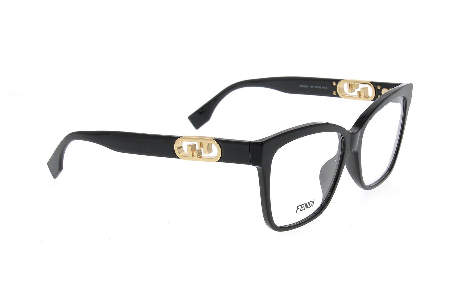 Fendi Geometric Flat Mirror In 001 - Black