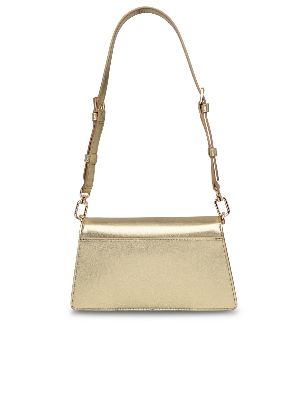 Shop Furla Zoe Mini Crossbody Bag In Gold Leather