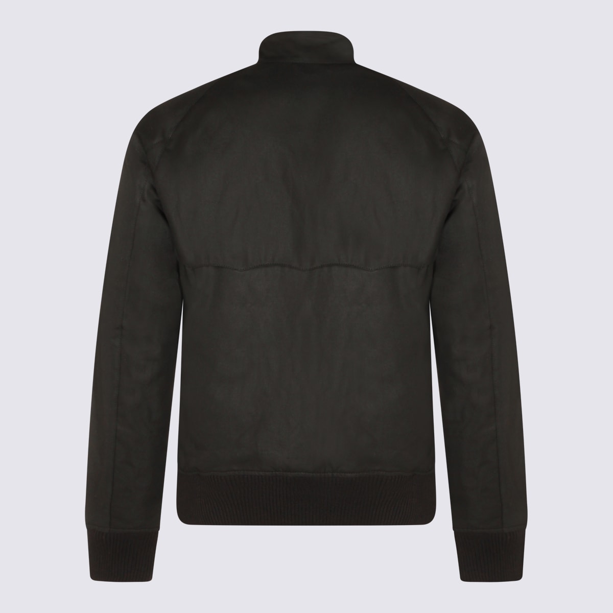 Barbour Black Cotton Porton Wax Casual Jacket In Black