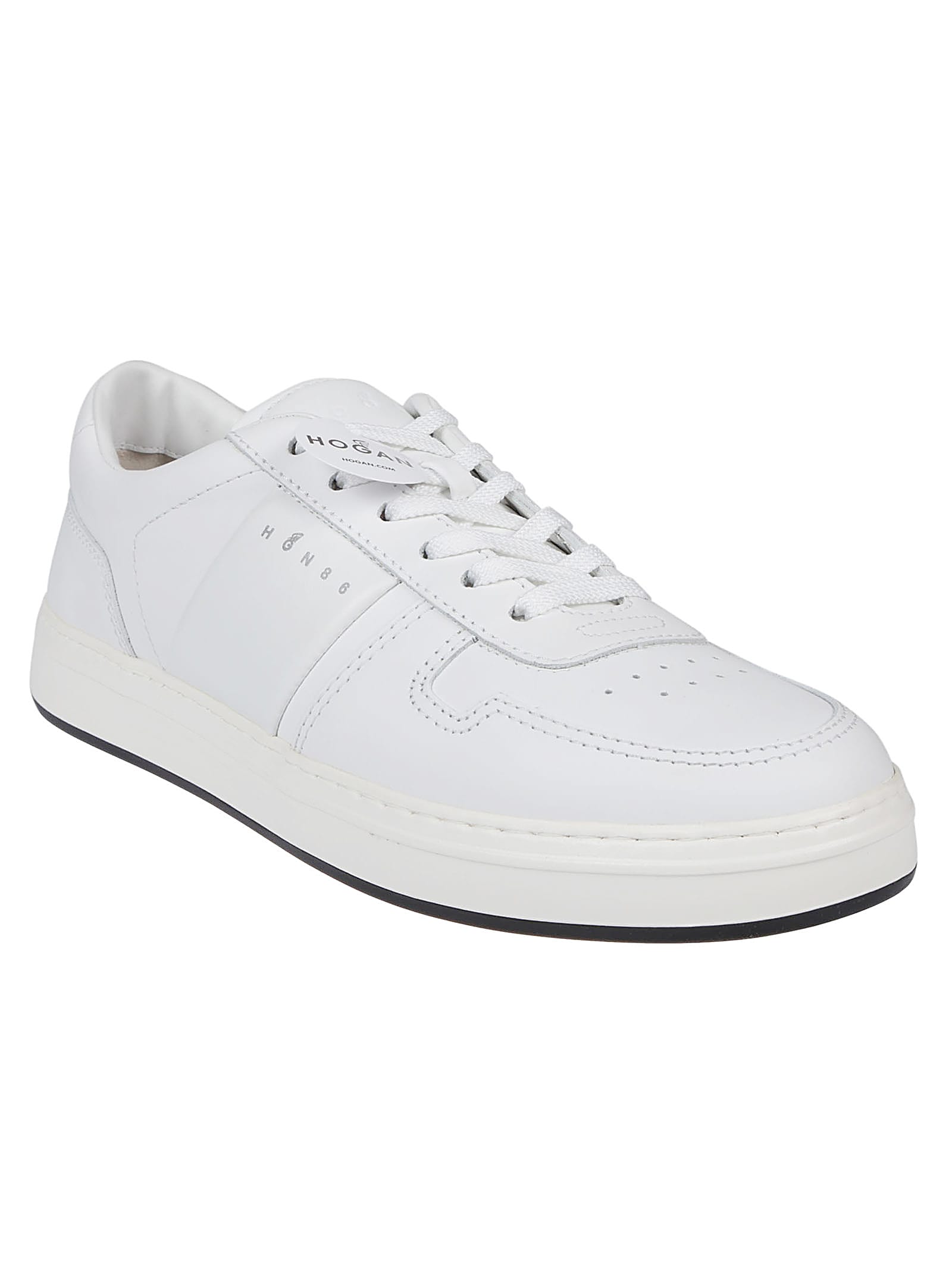 Hogan H668 Allacciato Fascia Logo Sneakers In White