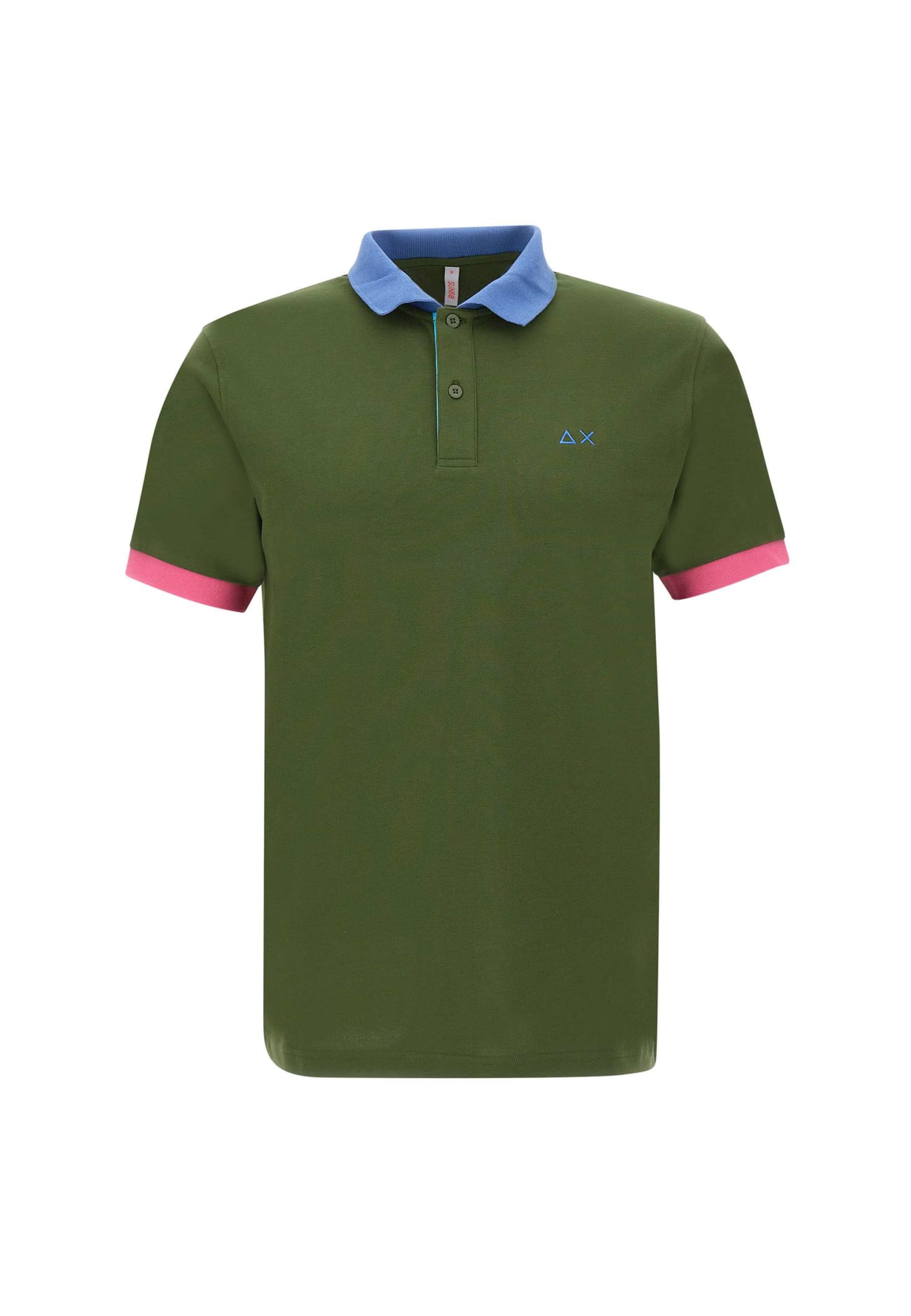 Shop Sun 68 3-colors Cotton Polo Shirt In Green