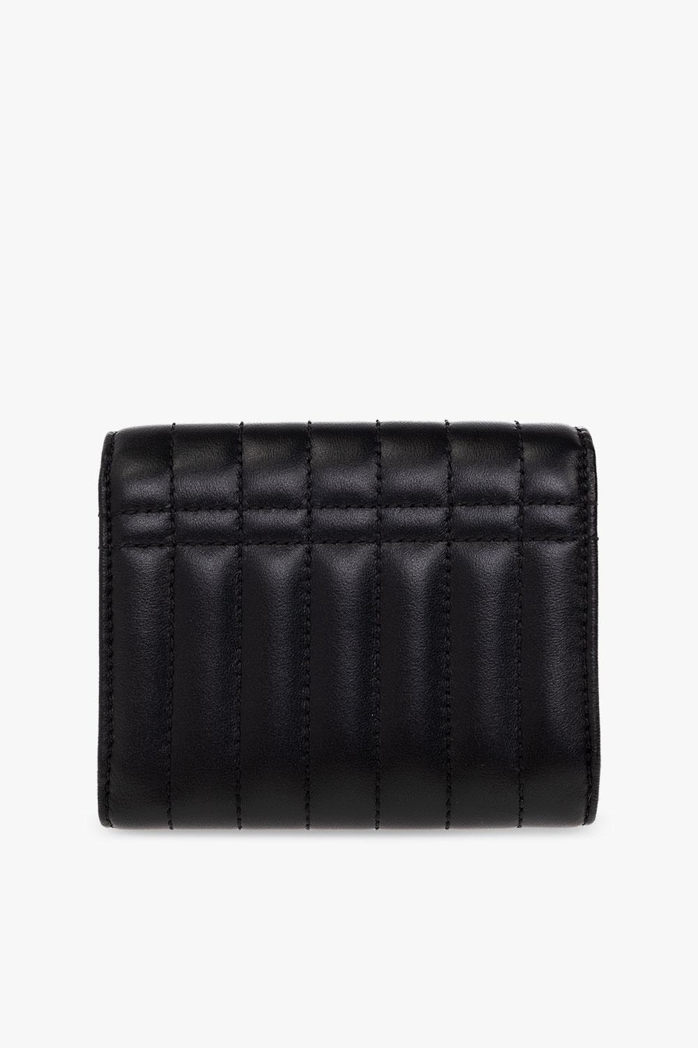Burberry Lola Tb Monogram Plaque Wallet In Black