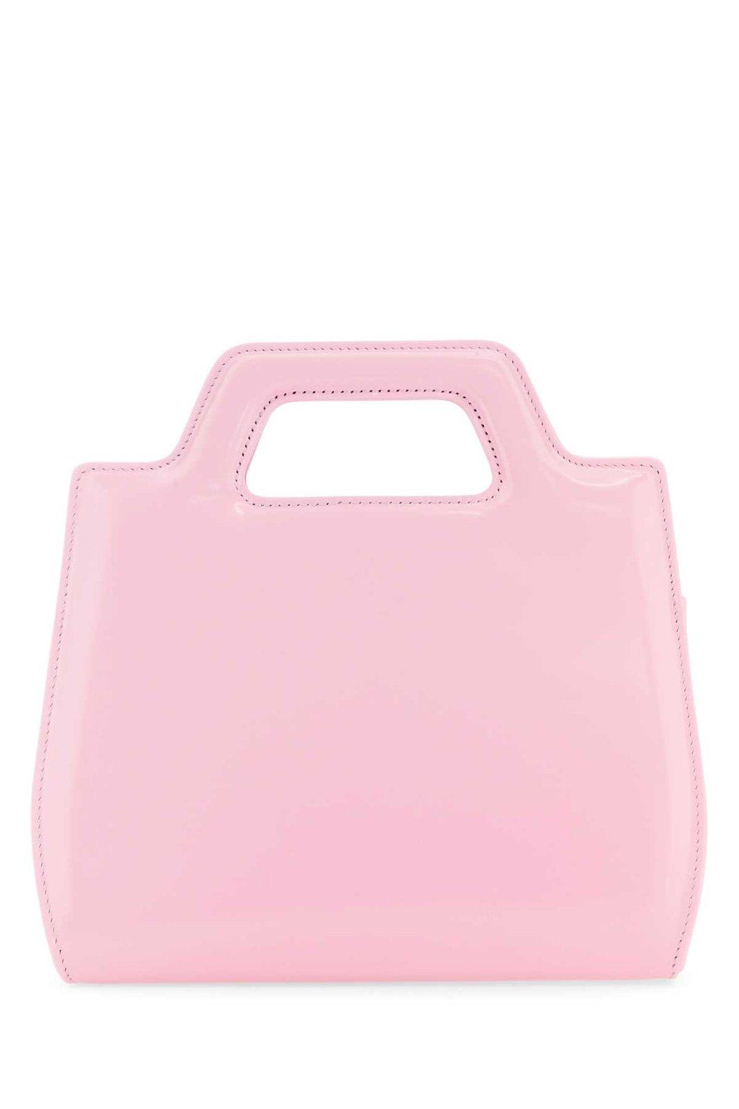 Shop Ferragamo Wanda Mini Top Handle Bag In Rosa