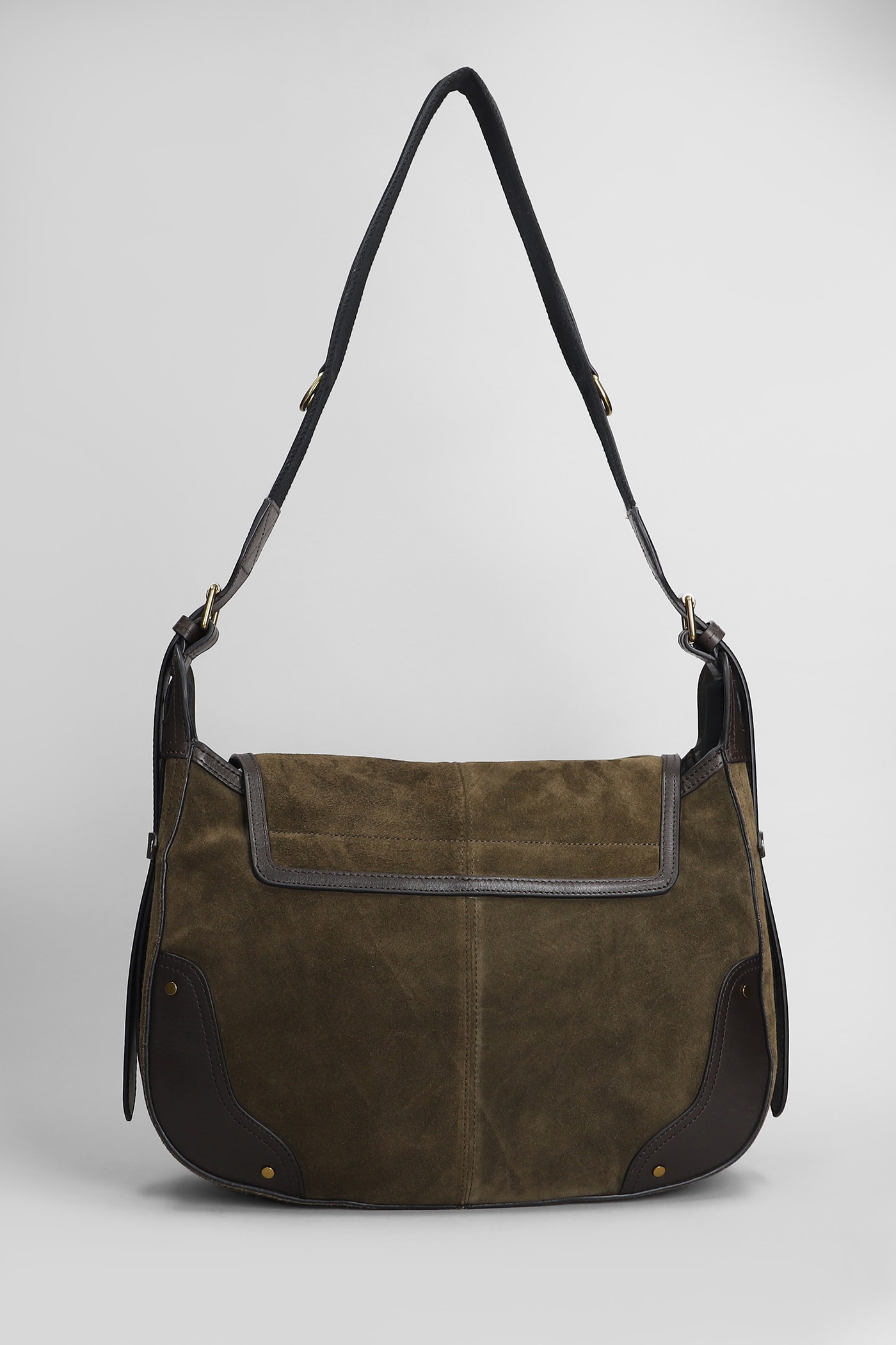 Shop Isabel Marant Sierra Shoulder Shoulder Bag In Brown Suede