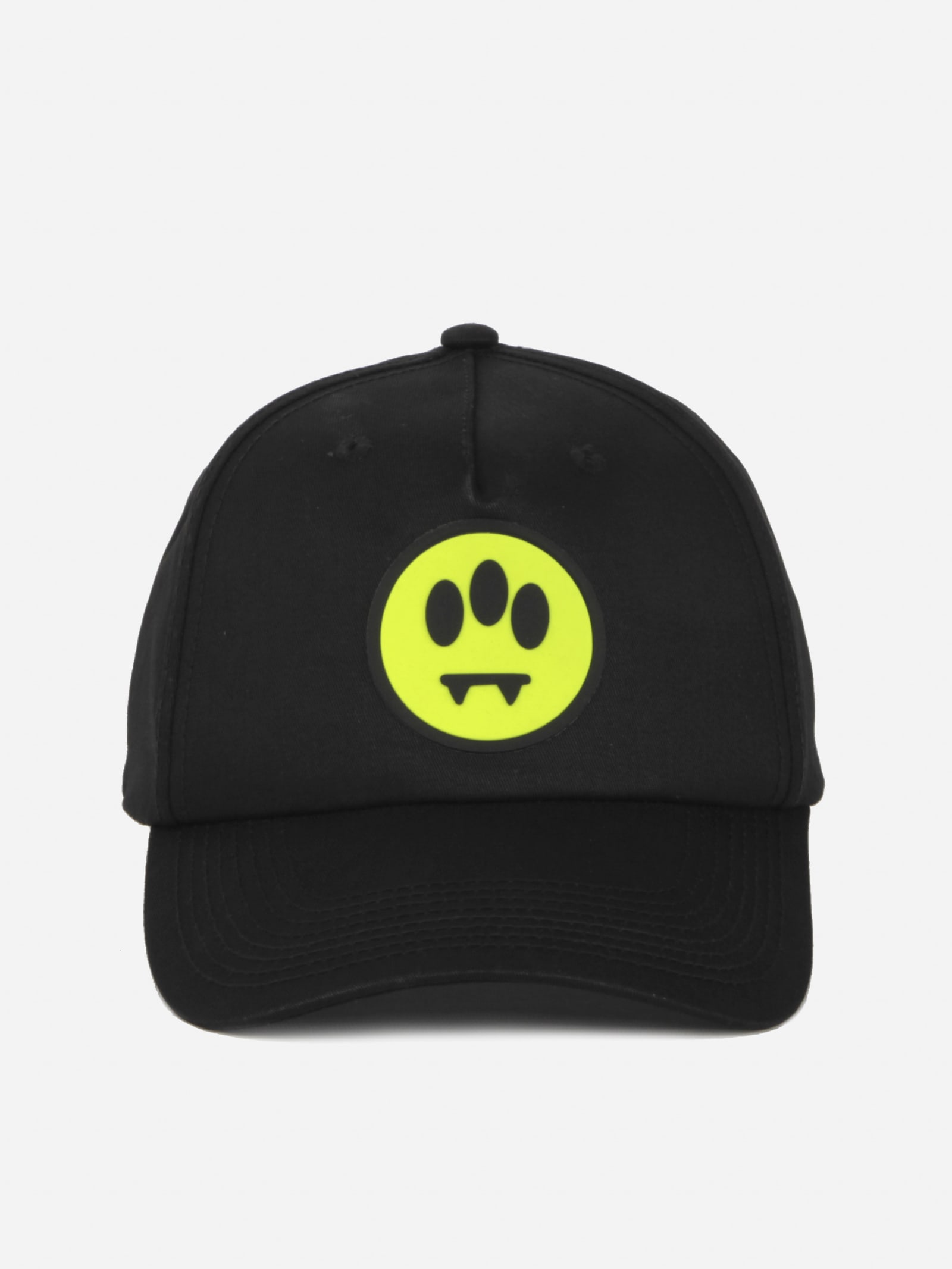 Barrow Cotton Cap With Smiley Face In Black