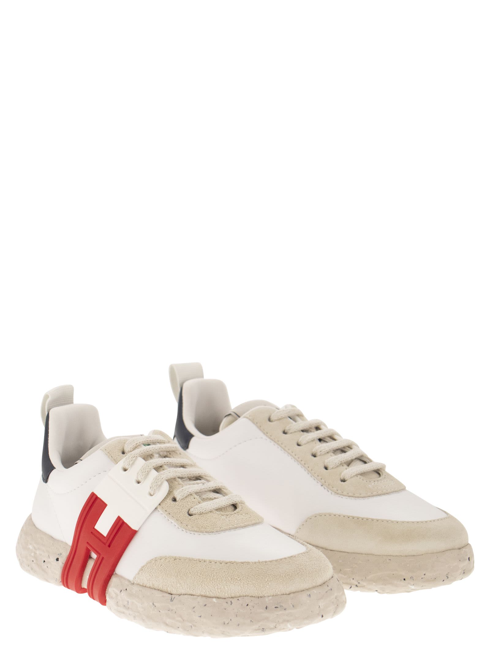 Shop Hogan Sneakers -3r In White/red/blue