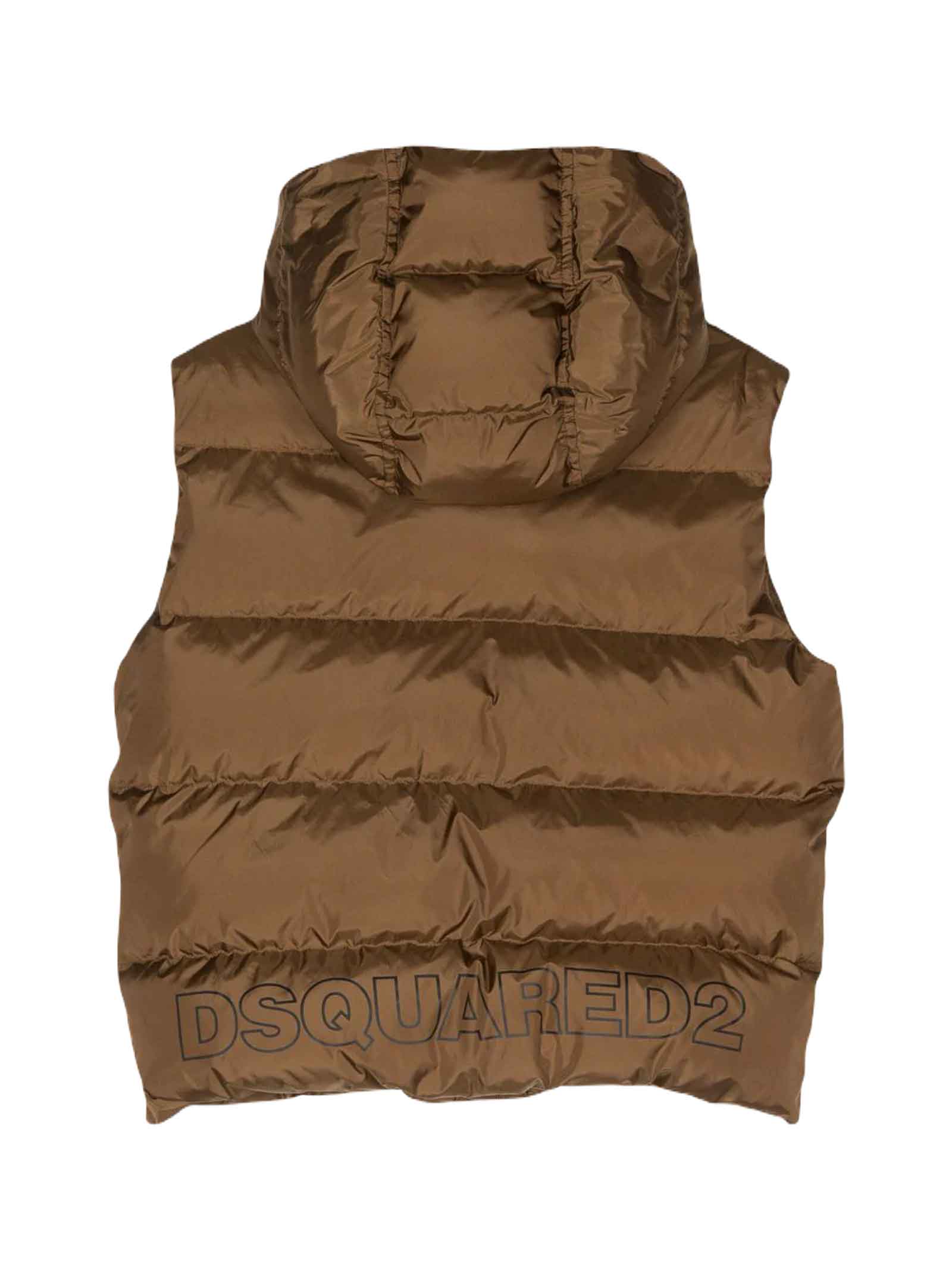 Shop Dsquared2 Brown Gilet Unisex In Marrone