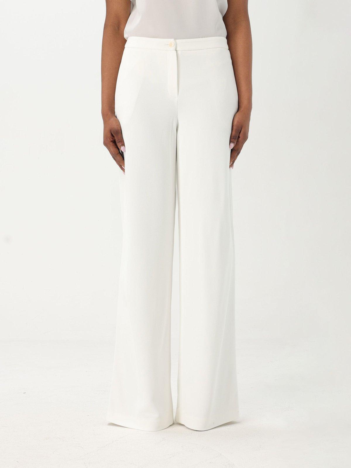 Emporio Armani Icon Compact Piqué Palazzo Trousers