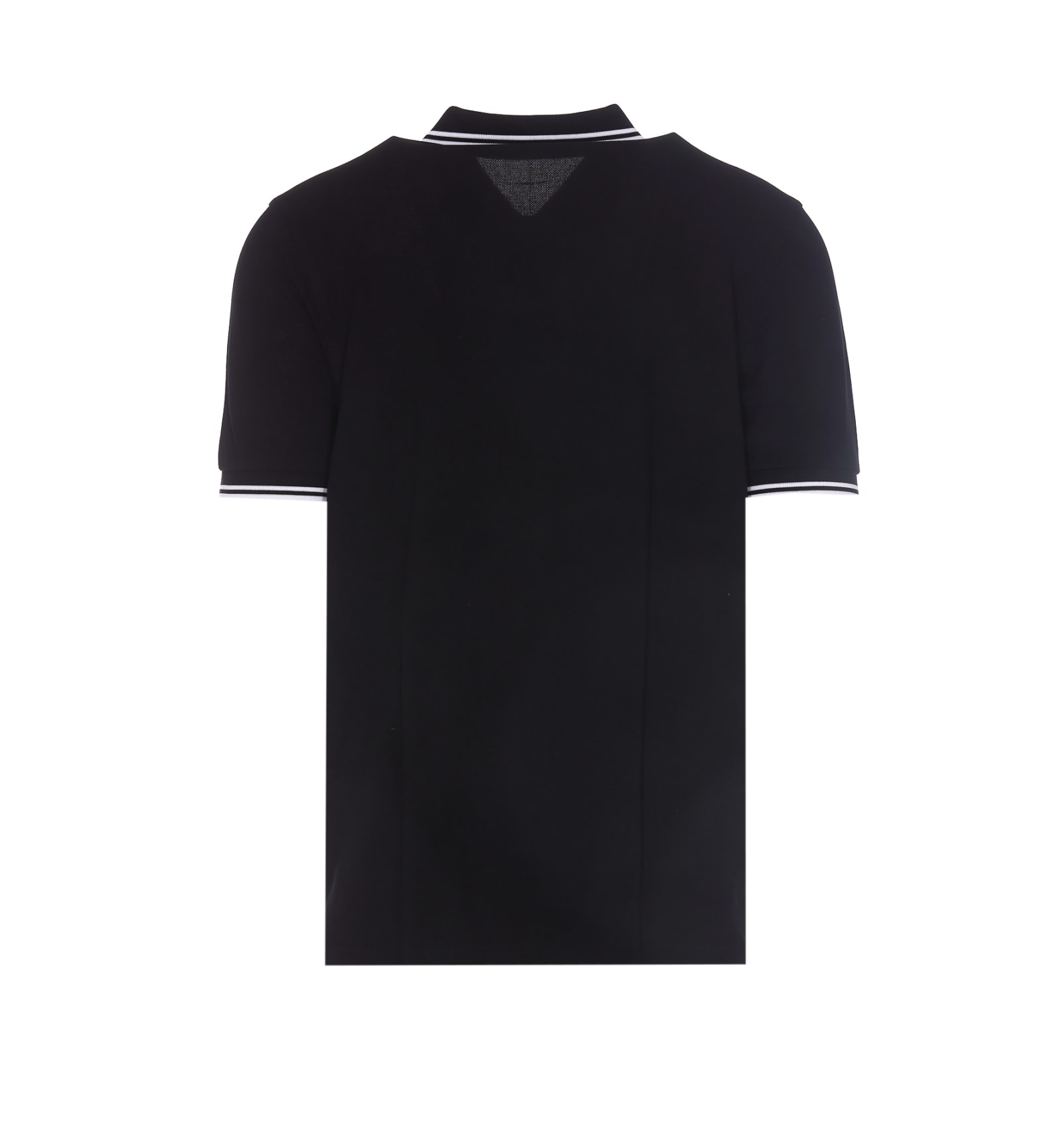 Fred Perry Twin Tipped Cotton Polo Shirt In Black