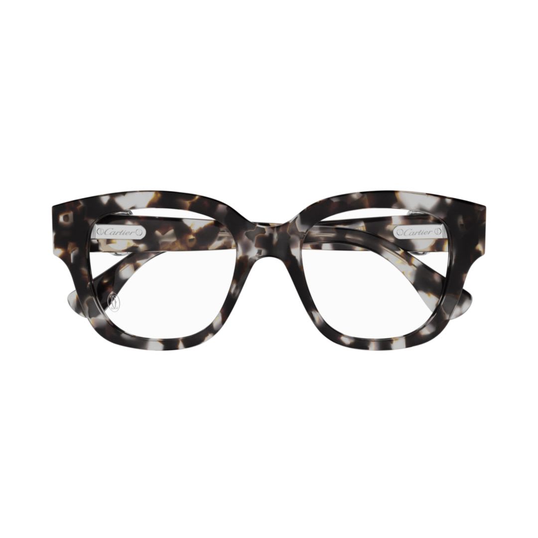 Cartier Rectangle Frame Glasses In Black