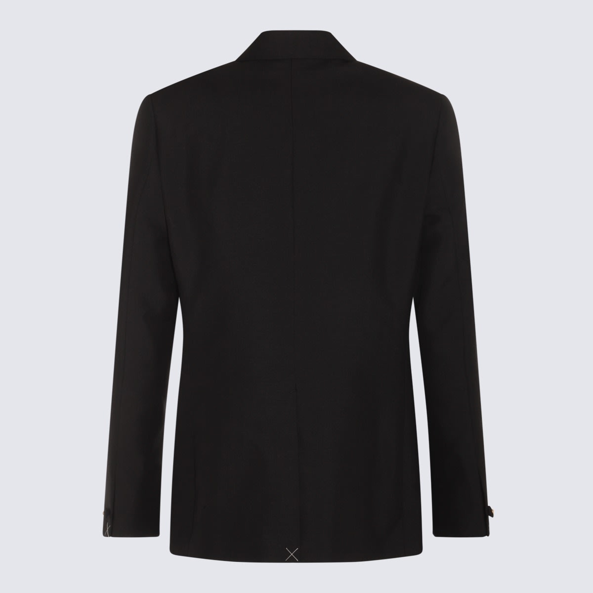 Shop Versace Black Wool Blend Blazer