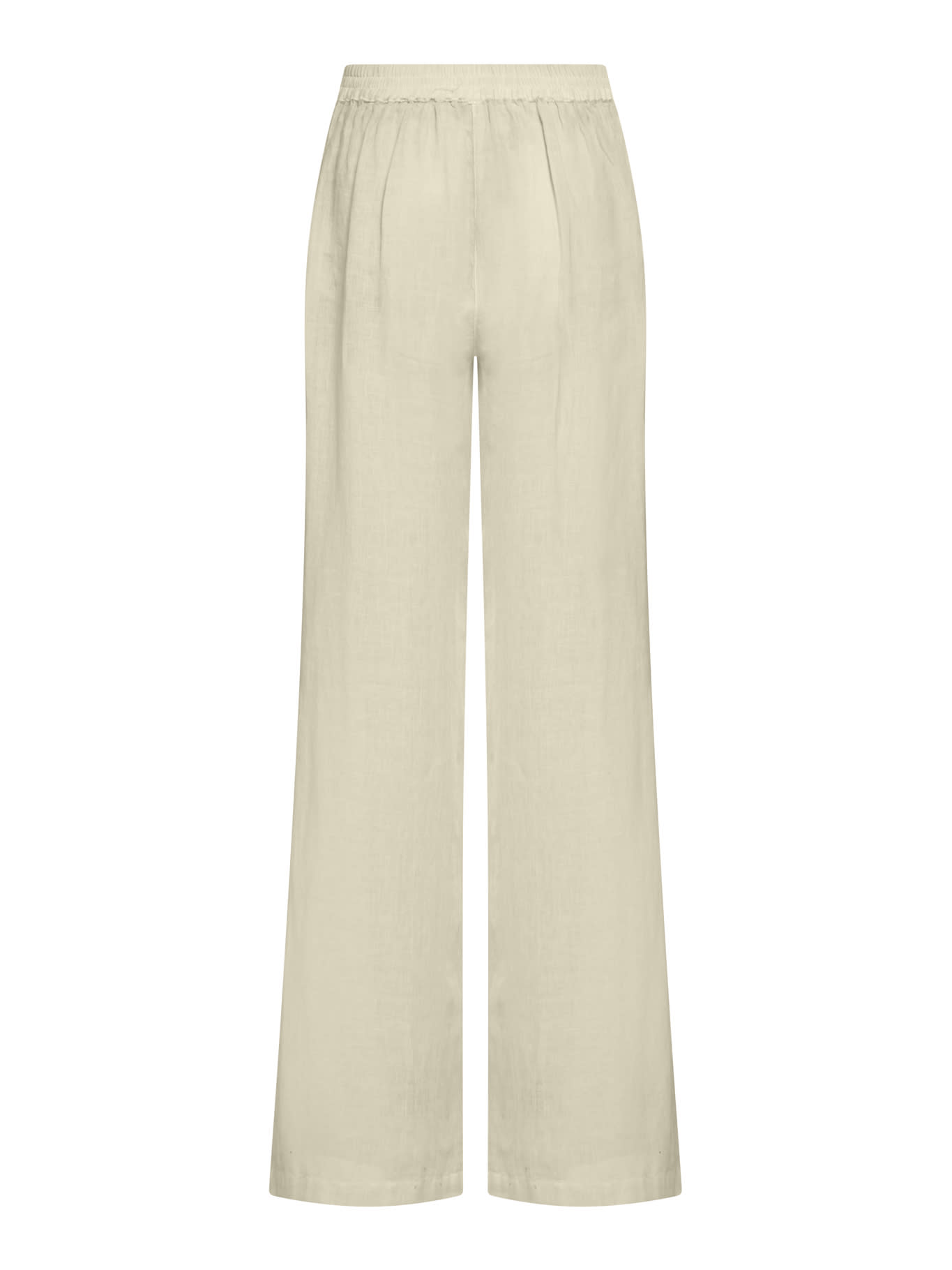 120% Lino Women's Resort Linen Split-front Trousers In Nut | ModeSens