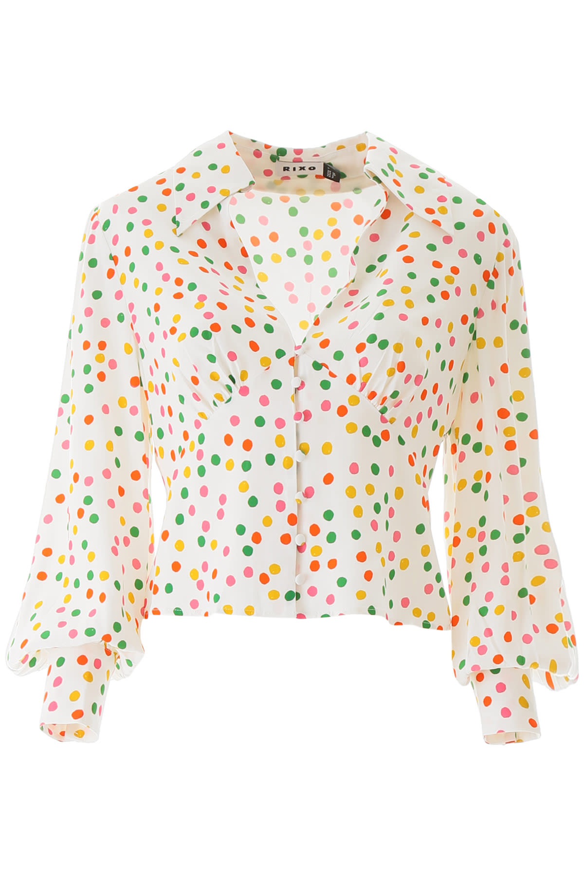 RIXO LONDON POLKA DOT DARIA BLOUSE